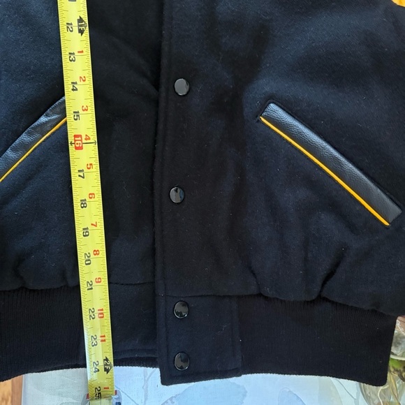 Vintage 90s American Cheerleader National Champion wool leather Jacket Small - Picture 10 of 10